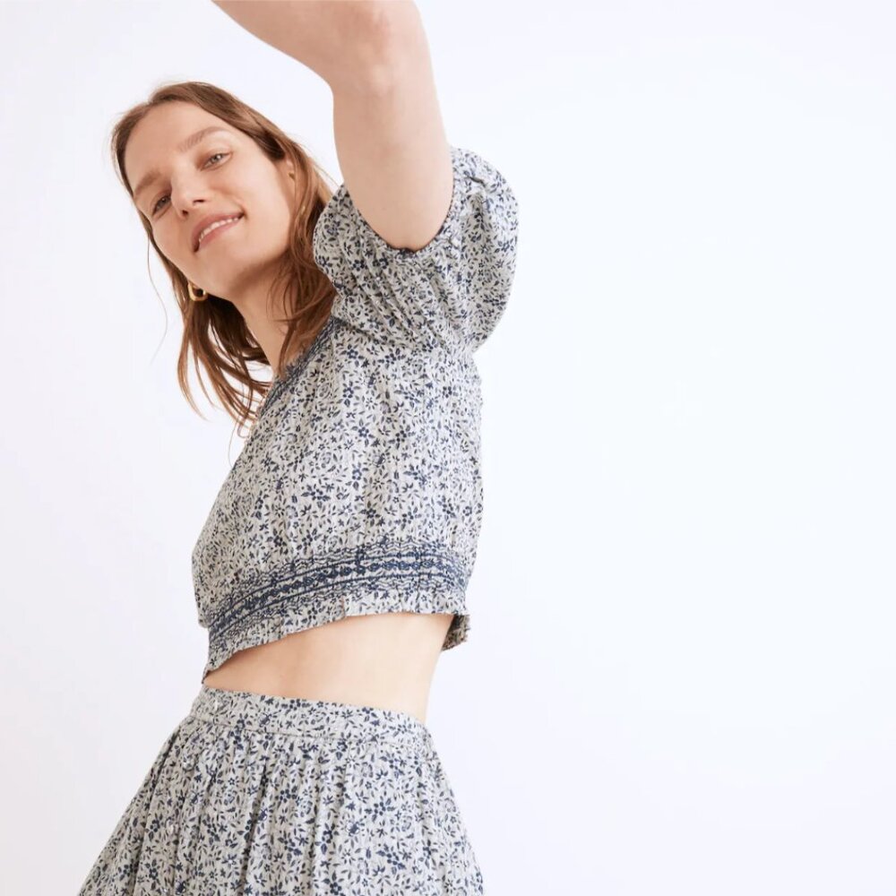 NWT Madewell Jeanette Top in Florentine Floral Sz S